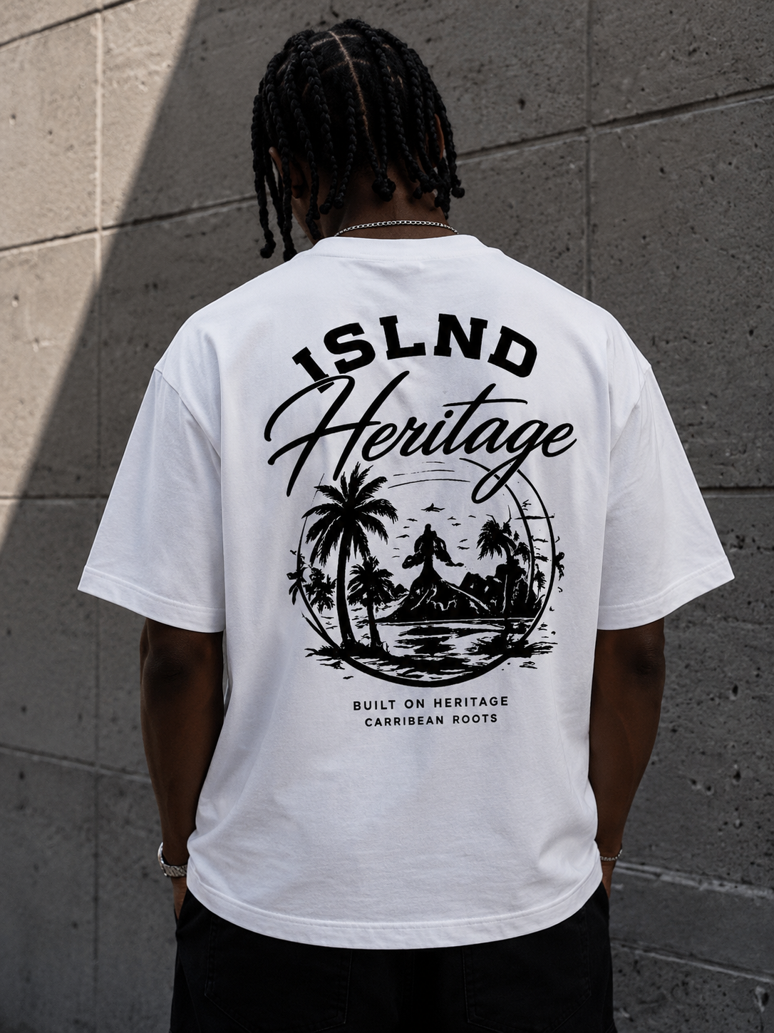Heritage Back Tee — Blanc